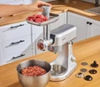 Karaca Multicast Plus Döküm Kıyma Çekme/Sucuk-Sosis/İçli Köfte/ Kurabiye Aparatlı Hamur Yoğurma Makinesi Silver 5L 