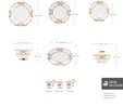 Karaca Royal Bone Elizabeth 55 Parça 12 Kişilik Yemek Takımı Gold 