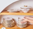 Karaca Royal Bone Elizabeth 55 Parça 12 Kişilik Yemek Takımı Gold 