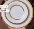 Karaca Royal Bone Victoria 55 Parça 12 Kişilik Yemek Takımı Gold 