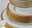 Karaca Royal Bone Victoria 55 Parça 12 Kişilik Yemek Takımı Gold 