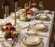 Karaca Royal Bone Charlotte 55 Parça 12 Kişilik Yemek Takımı Gold 
