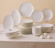 Karaca Fine Pearl Extra Chanak 55 Parça 12 Kişilik Yemek Takımı Platin