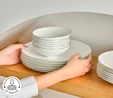 Karaca Fine Pearl Extra Chanak 55 Parça 12 Kişilik Yemek Takımı Platin