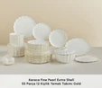 Karaca Fine Pearl Extra Shell 55 Parça 12 Kişilik Yemek Takımı Gold