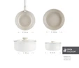 Karaca Swiss Crystal Almond Cream Easy Clip 7 Parça İndüksiyon Tabanlı Tencere Seti