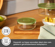 Karaca Green Yuvarlak Cam Saklama Kabı 300 ml