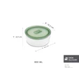 Karaca Green Yuvarlak Cam Saklama Kabı 850 ml