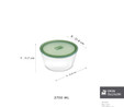 Karaca Green Yuvarlak Cam Saklama Kabı 2700 ml