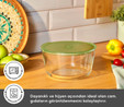 Karaca Green Yuvarlak Cam Saklama Kabı 2700 ml