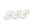 Karaca Royal Bone Diana 6 Kişilik Kahve Fincan Takımı 90 Ml