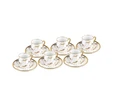 Karaca Zebra 6 Kişilik Kahve Fincan Takımı Gold 90 Ml