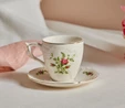 Karaca Vintage Rose Kahve Fincanı ve Tabağı 100 ml
