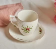 Karaca Vintage Rose Çay Fincanı ve Tabağı 200 ml