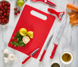 Karaca Sharp 4 in 1 6 Parça Kesme Tahtalı Bıçak Seti Kırmızı