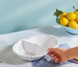 Karaca Perla Melamin Bölmeli Çerezlik Oval 33 cm Beyaz