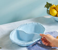 Karaca Perla Melamin Bölmeli Çerezlik Oval 33 cm Mavi
