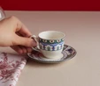 Karaca x Ömür Akkor İznik Çini Kahve Fincanı ve Tabağı 90 ml