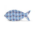Karaca Mango Marin Fish Servislik Mavi 30x14x2,5 cm