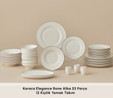 Karaca Elegance Bone Alba 53 Parça 12 Kişilik Yemek Takımı