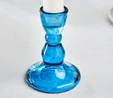 Karaca Marine Cam Şamdan Mavi 6,5x6,5x9 cm