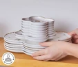 Karaca Stream Bone Destina 34 Parça 6 Kişilik Kahvaltı Takımı
