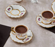 Karaca Royal Bone Elizabeth 6 Kişilik Kahve Fincan Takımı 90 Ml