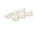 Karaca Royal Bone Elizabeth 6 Kişilik Kahve Fincan Takımı 90 Ml