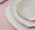 Karaca Square Bone Eterno 53 Parça 12 Kişilik Yemek Takımı Platin