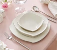 Karaca Square Bone Eterno 53 Parça 12 Kişilik Yemek Takımı Platin