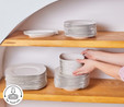 Karaca Square Bone Eterno 53 Parça 12 Kişilik Yemek Takımı Platin