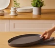 Karaca Massimo Antrasit Kayık Tabak 30 cm
