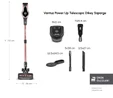 Karaca Vantuz Power Up Telescopic Uzunluğu Ayarlanabilir Dikey Süpürge Rosegold