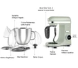 Karaca Mastermaid Chef Ultra D2000W Dijital Ekranlı Hamur Yoğurma Makinesi Cabbage Green 7L