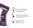 Karaca Mastermaid Chef Ultra D2000W Dijital Ekranlı Hamur Yoğurma Makinesi Grape Purple 7L