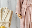 Karaca Home Valeria Royal Dantelli Rose Gold Bornoz Seti 3 Parça
