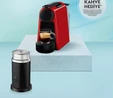 Nespresso D35 Essenza Mini Kırmızı Kahve Makinesi ve Süt Köpürtücü Aksesuar