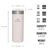 Stanley The Aerolight Transit Mug 0,47 L Rose Quartz Matellic