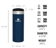 Stanley The Aerolight Transit Mug 0,47 L Royal Blue Matellic