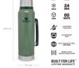 Stanley Legend C Bottle 1.0 L Hamt. Green 10-08266-001