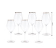 Bormioli Rocco Inalto Arte Cal Small Platin 6lı Kadeh Seti