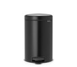 BRABANTIA 001-01-NEWICON MATT BLACK PEDALLI ÇÖP KUTUSU 12L