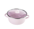 Emsan Pastel Emaye Kızartma Tenceresi Pembe 24 cm