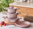 Emsan Premium-S Pro Gold Pink 7 Parça Granit Tencere Seti