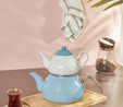 Emsan Celine Midi Emaye Baby Blue Çaydanlık Takımı