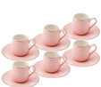 Emsan Bridal 6 Kişilik Kahve Fincan Takımı Pembe 90 ml
