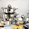 Karaca Alaska 8 Parça Çelik Tencere Seti