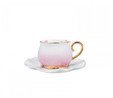 Karaca Pink Garden 6 Kişilik Kahve Fincan Takımı 90 ml