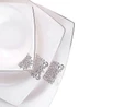 Karaca Fine Bone Lotus Platin 60 Parça 12 Kişilik Kare Yemek Takımı