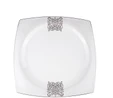 Karaca Fine Bone Lotus Platin 60 Parça 12 Kişilik Kare Yemek Takımı